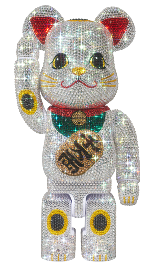MEDICOM TOY BE@RBRICK CRYSTAL DECORATE 招き猫 千万両 400％ メディコムトイ ベアブリック