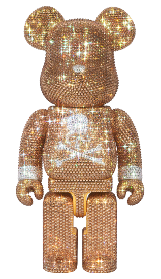 MEDICOM TOY BE@RBRICK CRYSTAL DECORATE mastermind JAPAN GOLD & SILVER Ver. 400％ メディコムトイ ベアブリック