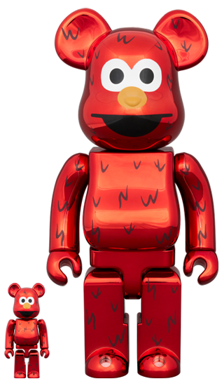 MEDICOM TOY BE@RBRICK ELMO CHROME Ver. 100％ & 400％ メディコムトイ ベアブリック