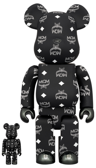 MEDICOM TOY BE@RBRICK MCM BLACK Ver. 100％ & 400％ メディコムトイ ベアブリック