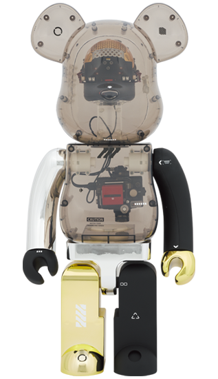 MEDICOM TOY BE@RBRICK Memento Mori クリアスモーク Ver. 1000％ メディコムトイ ベアブリック