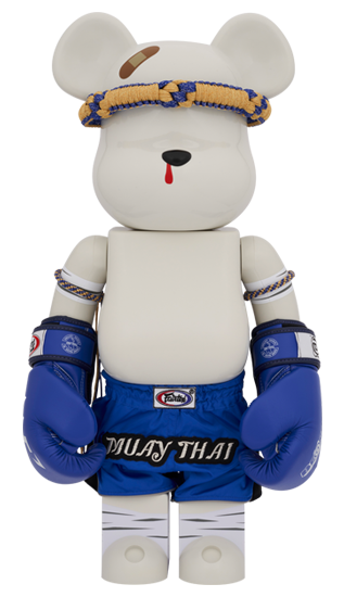 MEDICOM TOY BE@RBRICK Muay Thai Blue 1000％ メディコムトイ ベアブリック