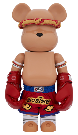 MEDICOM TOY BE@RBRICK Muay Thai Red 1000％ メディコムトイ ベアブリック
