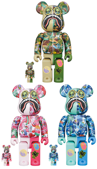 MEDICOM TOY BE@RBRICK Steven Harrington X BAPE(R) SHARK 100％ & 400％ メディコムトイ ベアブリック