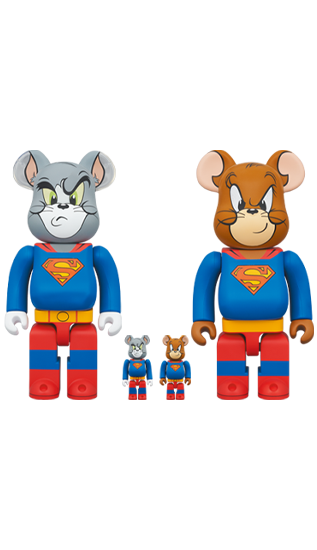 MEDICOM TOY BE@RBRICK TOM and JERRY as SUPERMAN 100％ & 400％ メディコムトイ ベアブリック