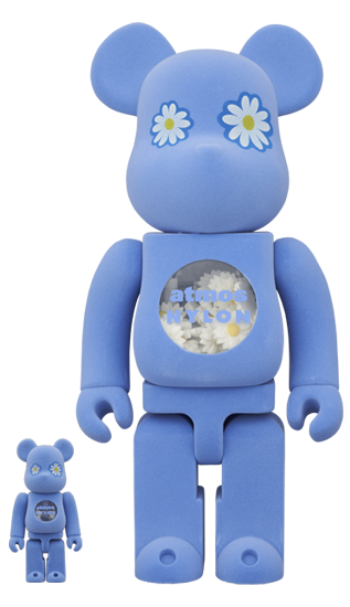 MEDICOM TOY BE@RBRICK atmos × NYLON JAPAN TYPE-2 100％ & 400％ メディコムトイ ベアブリック