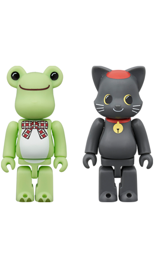 MEDICOM TOY BE@RBRICK かえるのピクルス ＆ NY@BRICK 黒ねこ ピエール 100％ 2体セット メディコムトイ ベアブリック