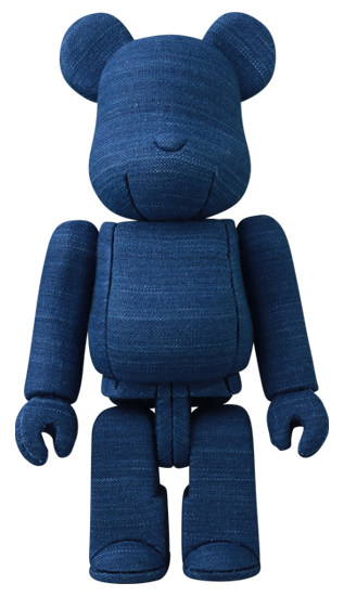 MEDICOM TOY 木目込みBE@RBRICK 藍染め メディコムトイ ベアブリック