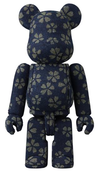 MEDICOM TOY 木目込みBE@RBRICK 藍染めさくら メディコムトイ ベアブリック
