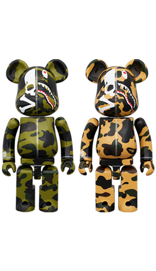 MEDICOM TOY 超合金 BE@RBRICK MASTERMIND VS BAPE(R) GREEN／YELLOW メディコムトイ ベアブリック